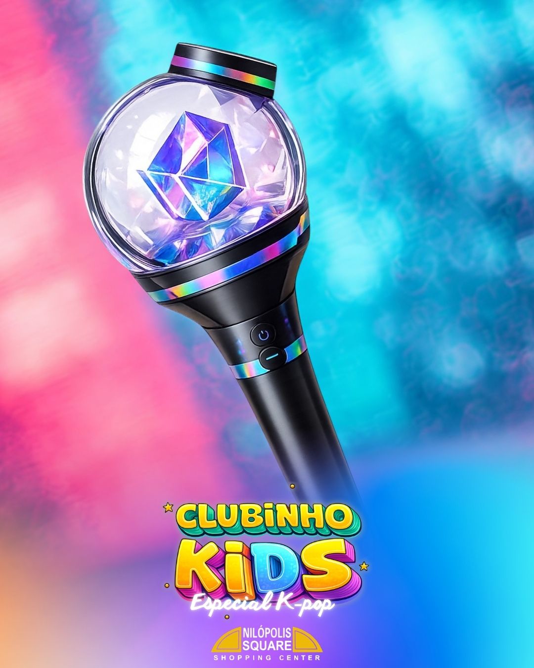 Oficina de Lightstick no Shopping Nilópolis Square